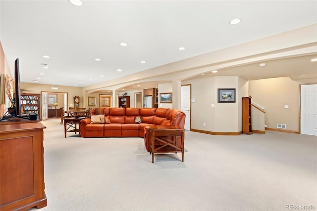 view of carpeted living room