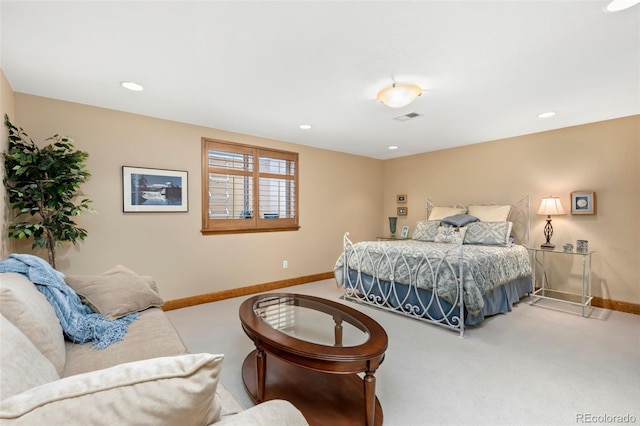 view of carpeted bedroom