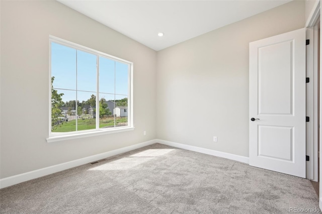 view of carpeted empty room