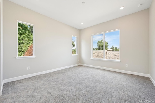 empty room with light carpet