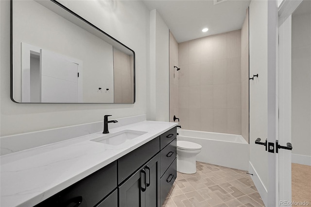 1029 9th St, Boulder, CO 80302 - bathroom featuring vanity, recessed lighting, and shower / washtub combination