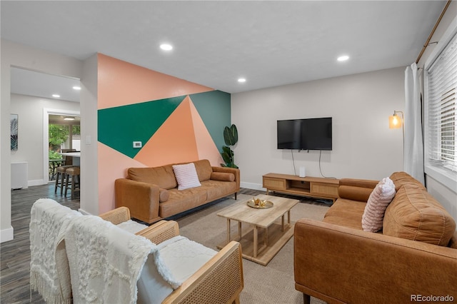 8060 Stuart Pl, Westminster, CO 80031 - living room featuring recessed lighting and wood finished floors