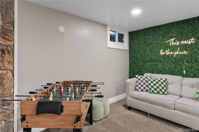 8060 Stuart Pl, Westminster, CO 80031 - recreation room with carpet floors and recessed lighting