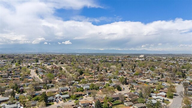 11506 Fowler Dr, Northglenn, CO 80233 - bird's eye view with a residential view and a mountain view