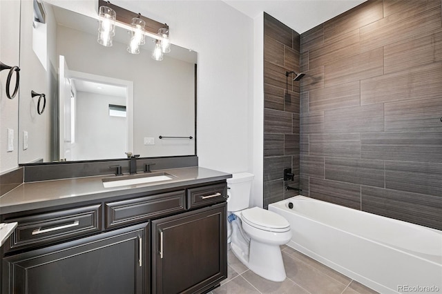 815 Promenade Dr, Superior, CO 80027 - full bathroom with vanity, toilet, tile patterned flooring, and bathtub / shower combination
