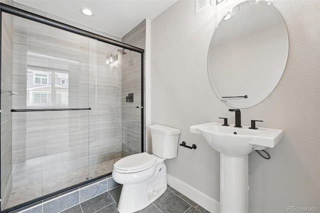 815 Promenade Dr, Superior, CO 80027 - full bath with toilet, baseboards, and a shower stall