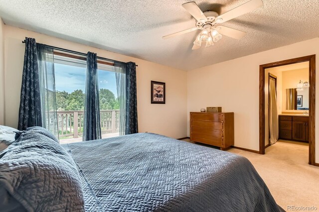 6351 S Andes Pl, Centennial, CO 80016 - carpeted bedroom featuring a textured ceiling, a ceiling fan, and baseboards