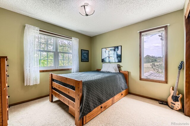 6351 S Andes Pl, Centennial, CO 80016 - carpeted bedroom featuring baseboards and a textured ceiling