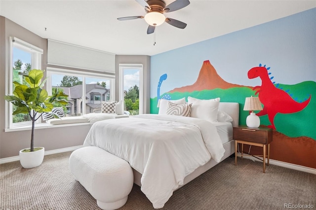 2841 Wyecliff Way, Highlands Ranch, CO 80126 - bedroom with carpet floors and a ceiling fan