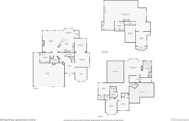 2841 Wyecliff Way, Highlands Ranch, CO 80126 - view of home floor plan