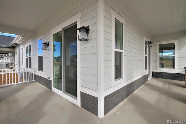 view of patio / terrace with a porch