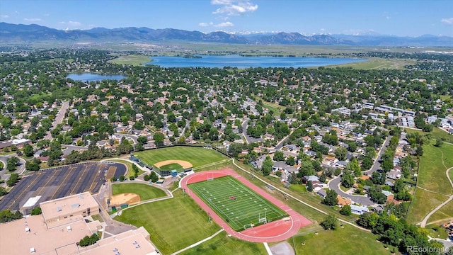 8705 W 86th Dr, Arvada, CO 80005 - aerial view of a water and mountain view