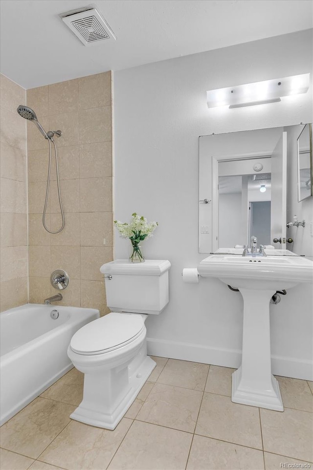 8705 W 86th Dr, Arvada, CO 80005 - full bathroom featuring tile patterned floors and shower / washtub combination