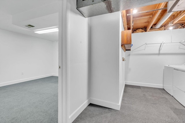 8705 W 86th Dr, Arvada, CO 80005 - basement with independent washer and dryer and carpet