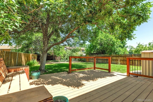 8705 W 86th Dr, Arvada, CO 80005 - wooden deck featuring a fenced backyard