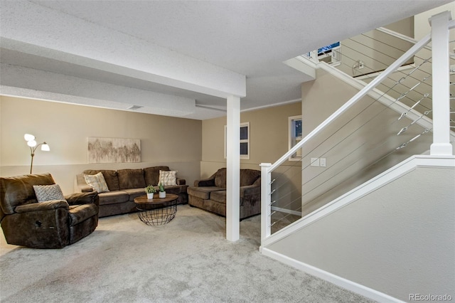 view of carpeted living room