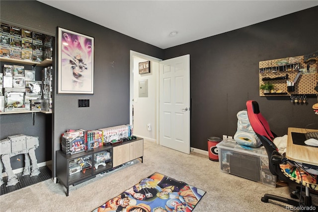 23376 E 5th Pl Unit 201, Aurora, CO 80018 - recreation room with carpet and electric panel