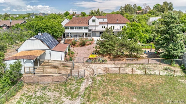 9053 Clydesdale Rd, Castle Rock, CO 80108 - back of property featuring an outdoor structure