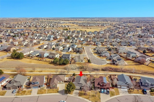 birds eye view of property featuring a residential view