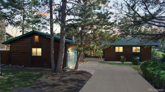 view of front of house featuring a garage