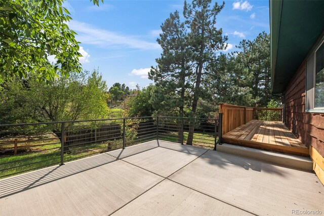 view of patio / terrace with a balcony