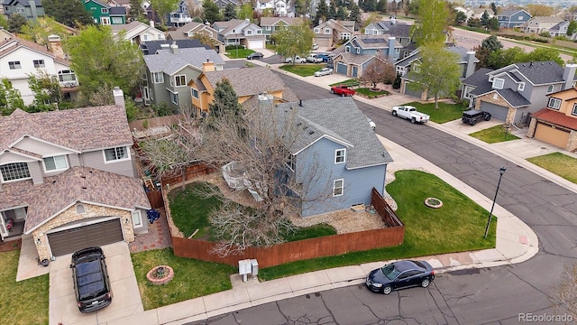 aerial perspective of suburban area