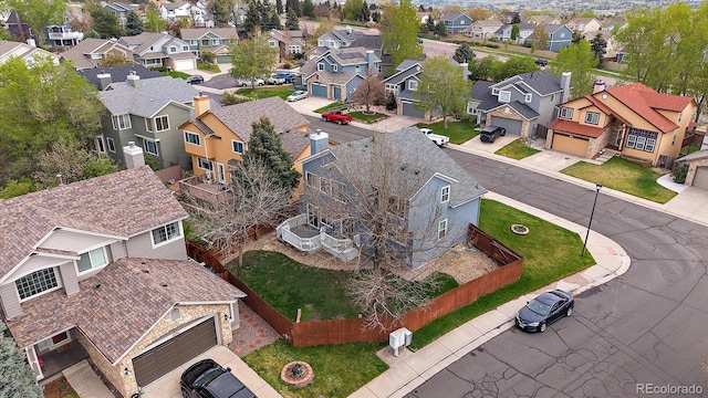 aerial perspective of suburban area