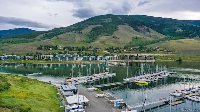 150 Evergreen Rd Unit 204, Dillon, CO 80435 - view of mountain background with a nearby body of water and a marina