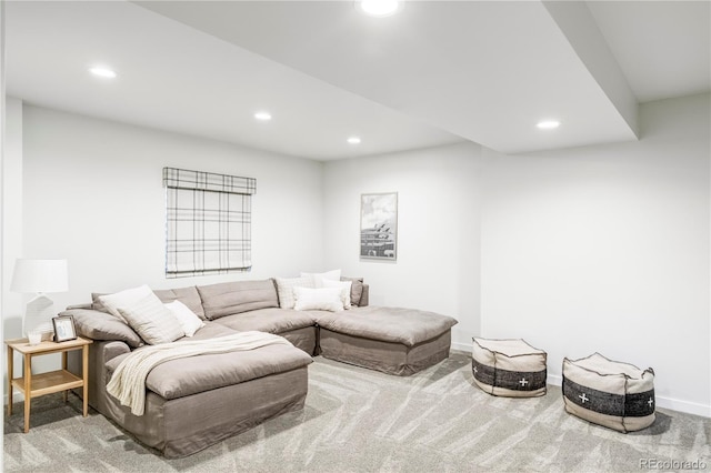 view of carpeted living room