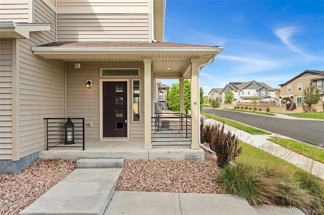 3692 Celestial Ave, Castle Rock, CO 80109 - property entrance featuring a porch and a residential view