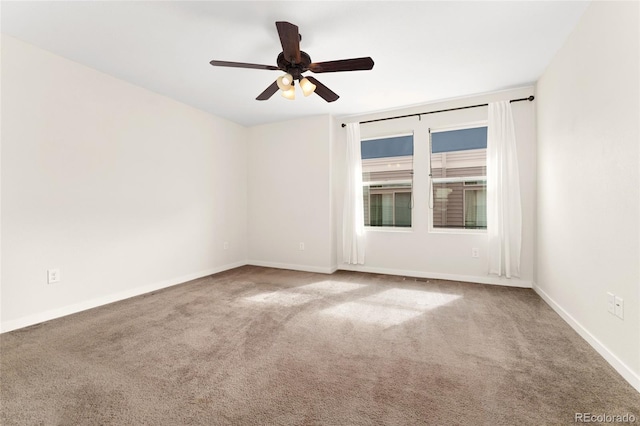 3692 Celestial Ave, Castle Rock, CO 80109 - spare room featuring carpet floors, a ceiling fan, and baseboards
