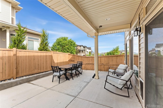 3692 Celestial Ave, Castle Rock, CO 80109 - fenced backyard with outdoor dining area and a patio area
