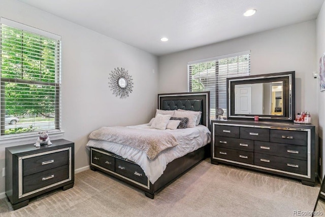 25402 E Glasgow Pl, Aurora, CO 80016 - bedroom featuring light colored carpet and recessed lighting