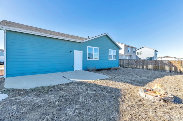 rear view of property with a patio