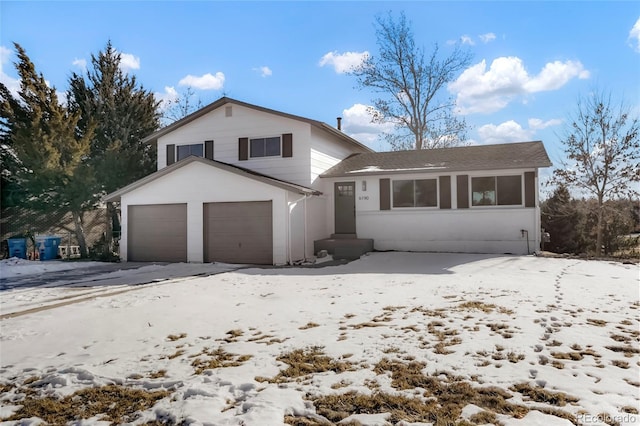 view of split level home