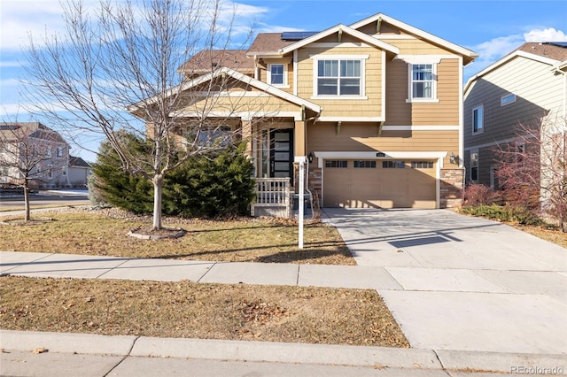 craftsman-style house featuring a garage