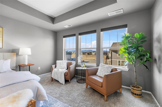 bedroom featuring carpet