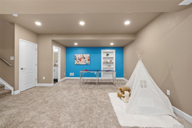 playroom with carpet flooring