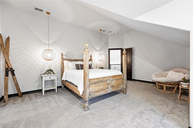 2548 Keystone Dr, Evergreen, CO 80439 - carpeted bedroom featuring lofted ceiling and baseboards