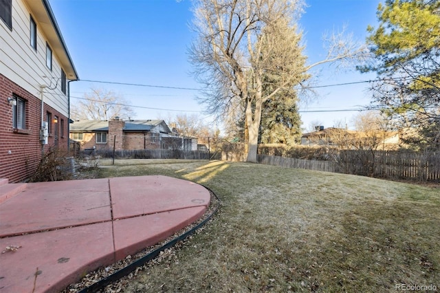 view of yard featuring a patio area