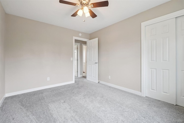4623 S Kalispell Way, Aurora, CO 80015 - unfurnished bedroom with carpet floors, baseboards, and ceiling fan