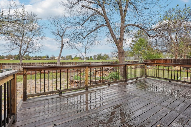 4623 S Kalispell Way, Aurora, CO 80015 - wooden deck with a fenced backyard