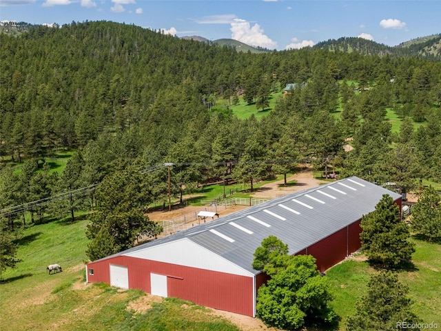 89 Aspen Leaf Ln, Bellvue, CO 80512 - view from above of property featuring a heavily wooded area and mountains