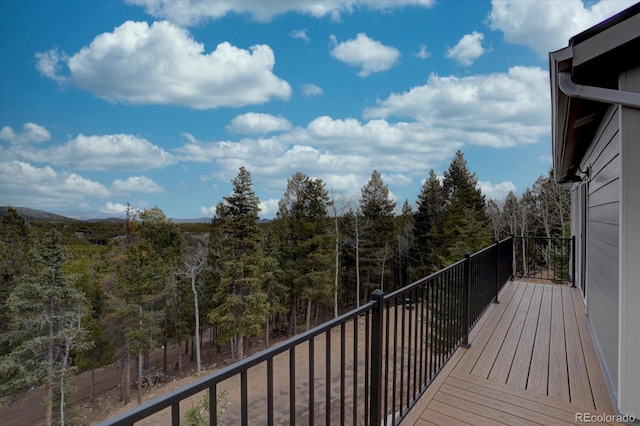 balcony with a view of trees