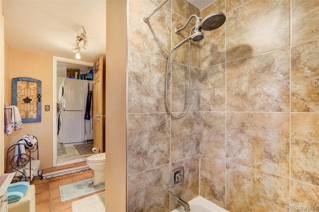 232 N 14th St, Colorado Springs, CO 80904 - full bathroom featuring tile patterned flooring, toilet, and tub / shower combination
