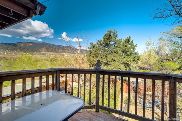 232 N 14th St, Colorado Springs, CO 80904 - deck featuring a mountain view