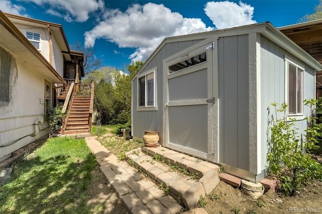232 N 14th St, Colorado Springs, CO 80904 - view of shed featuring stairway