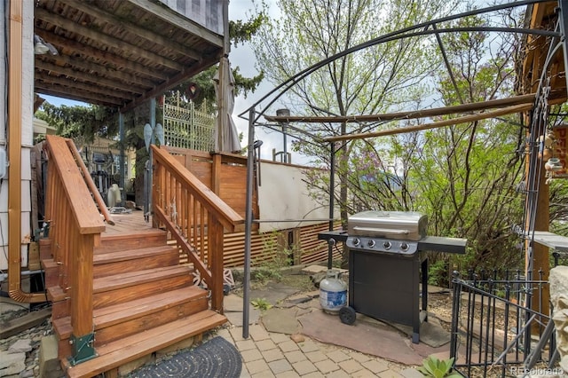 232 N 14th St, Colorado Springs, CO 80904 - view of patio / terrace featuring a grill and stairway