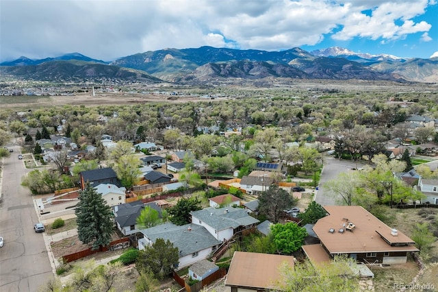 232 N 14th St, Colorado Springs, CO 80904 - aerial view of residential area featuring a mountainous background
