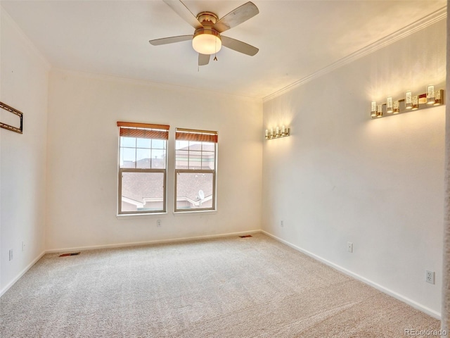 15501 E 112th Ave Unit 35B, Commerce City, CO 80022 - empty room with crown molding, ceiling fan, and carpet floors